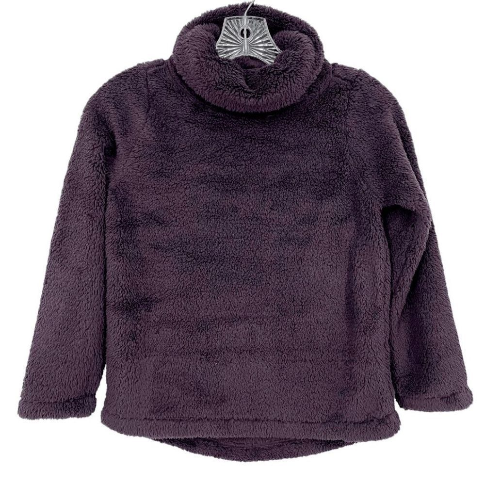 Zella Girl Purple Fleece Turtleneck Top
